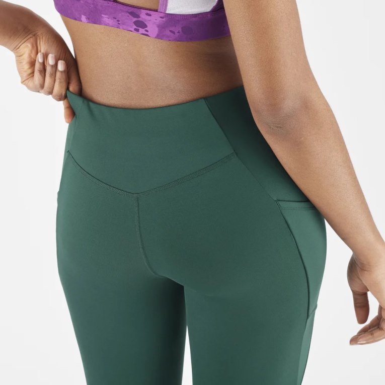 Calça Legging Salomon Cross Run 25'' Feminino Verdes | PT T17538